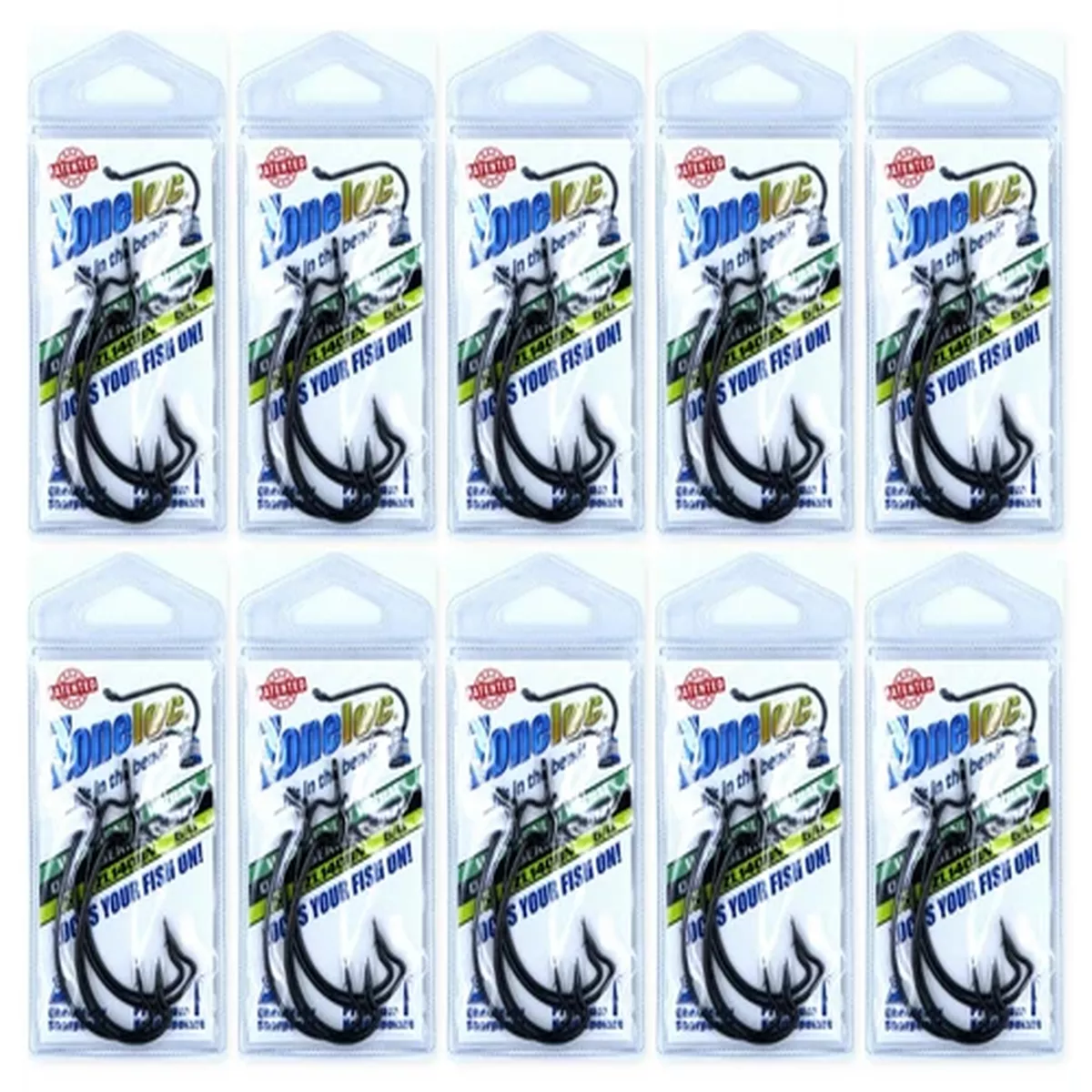 (10) Packs Zoneloc Wide Gap Magnum Worm Fish Hook Size 6/0 ZL140BN-6/0 Brand New