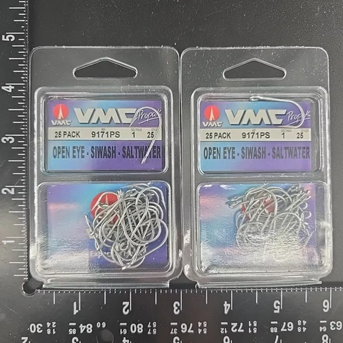 [2] 25PK VMC OPEN EYE SIWASH HOOKS Size 1 9171PS