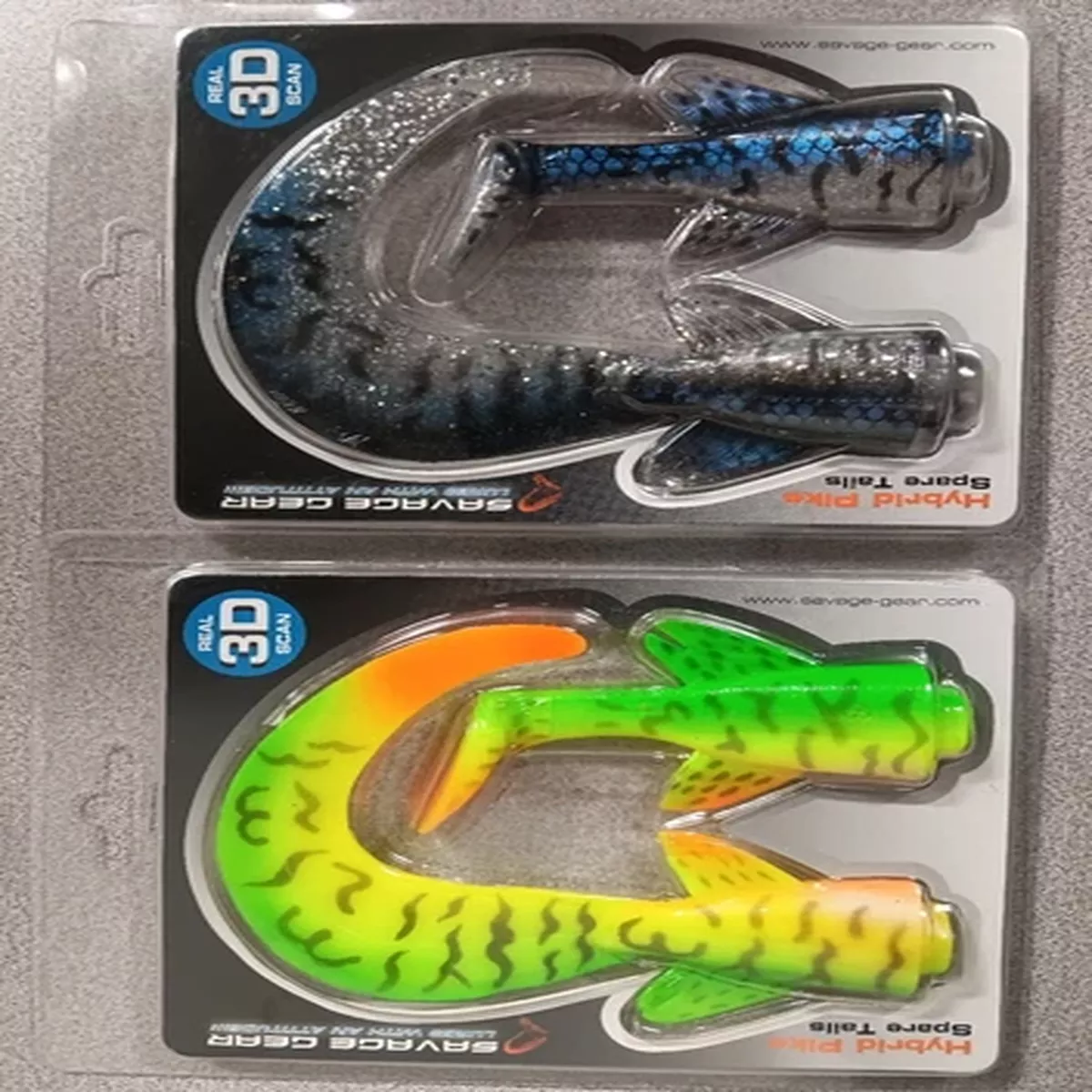 (2) Savage Gear Hybrid Pike Spare Tails(17cm-6 3/4″ Model)Different Colors
