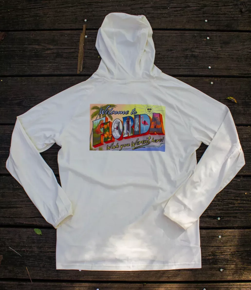 Fish and Grits Wish You Weren’t Here MicroVent Sun Hoodie