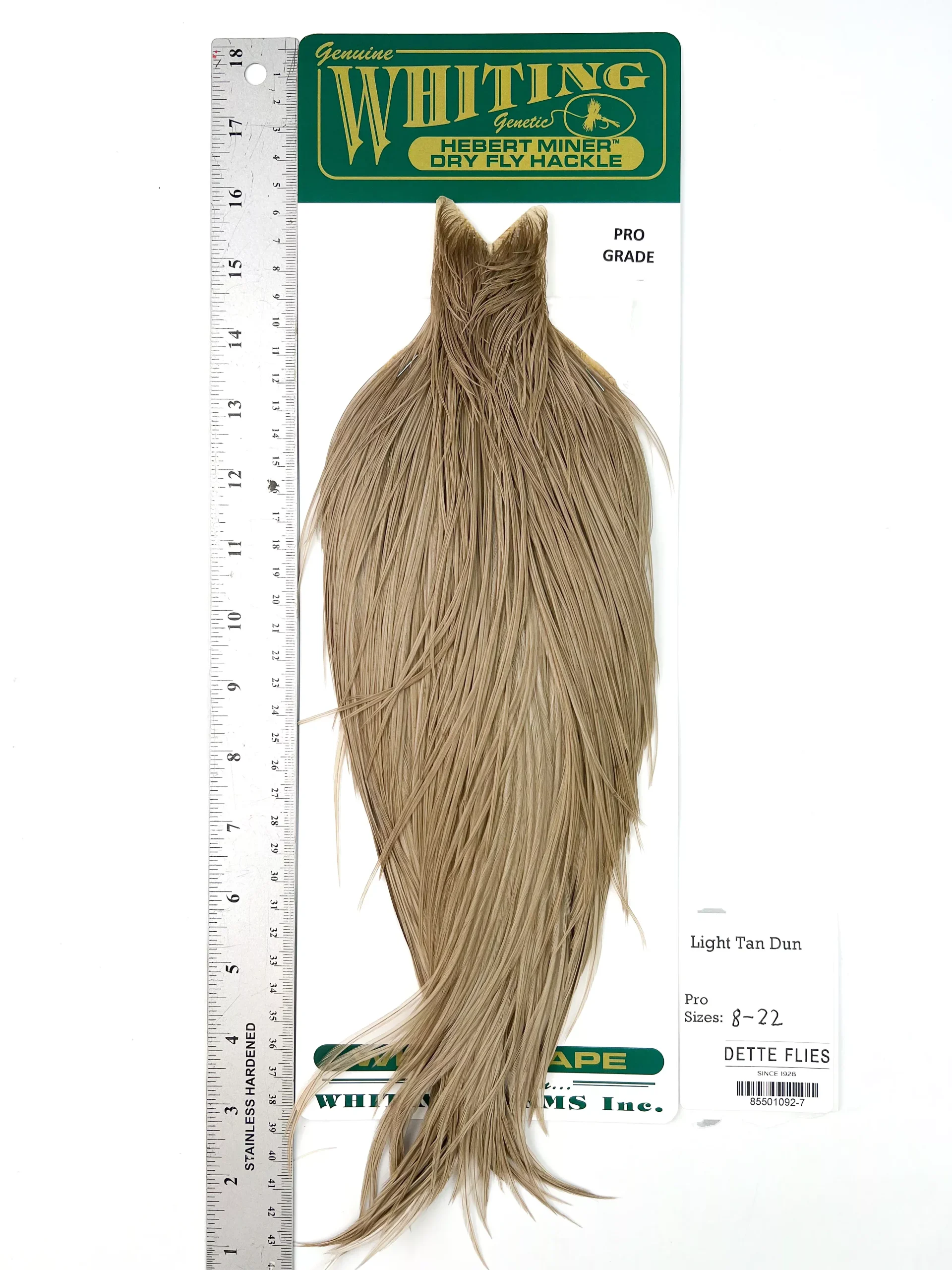 Light Tan Dun - Whiting Hebert Rooster Cape | Pro Grade (#7)