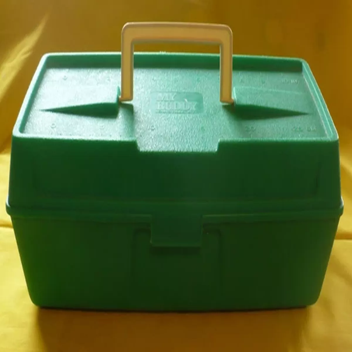 “My Buddy” 13″ Tackle Box Green Plastic Vintage