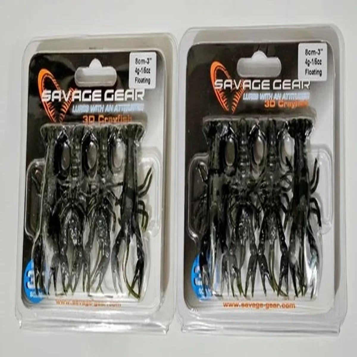 (Set of 2) Savage Gear Floating 3D Crayfish 1/5 oz, 3″, Color Is Craw Candy New