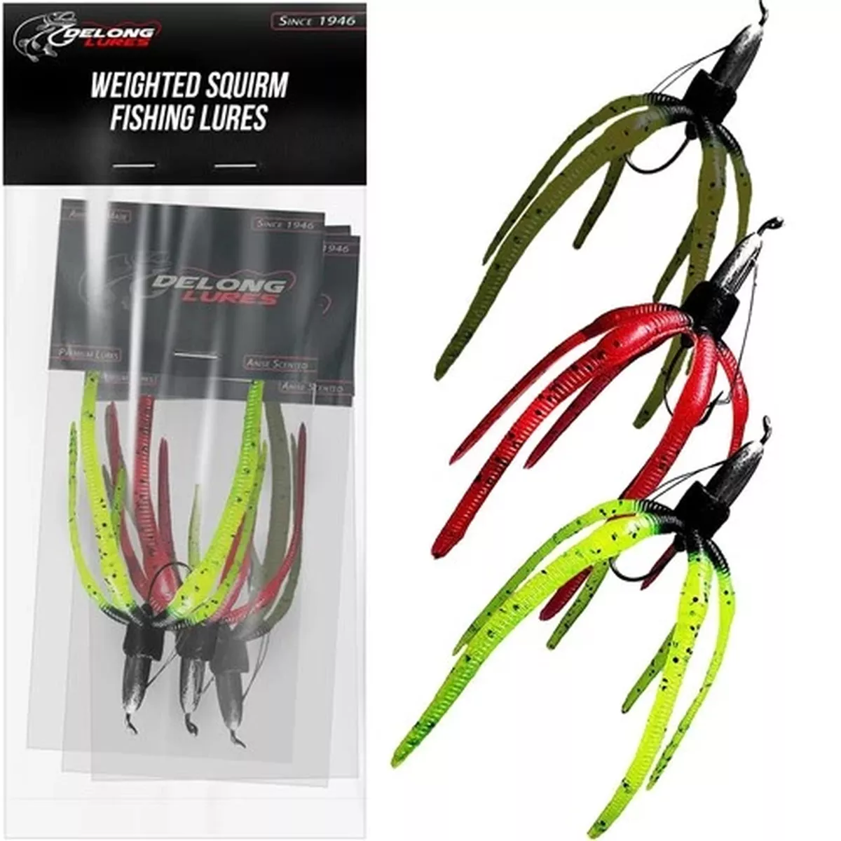 – The Squirm Fishing Lures – Ultimate Bass Fishing Kit – Variety 3 Pack